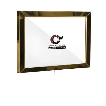 Post Top Sign Frame for CCW Series Retractable Belt Barriers