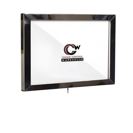 Post Top Sign Frame for CCW Series Retractable Belt Barriers