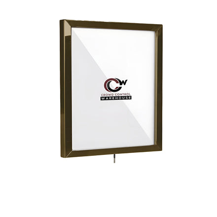 Post Top Sign Frame for CCW Series Retractable Belt Barriers
