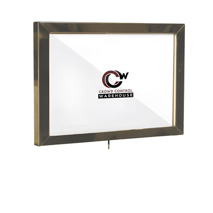Post Top Sign Frame for CCW Series Retractable Belt Barriers