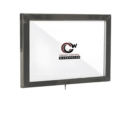 Post Top Sign Frame for CCW Series Retractable Belt Barriers