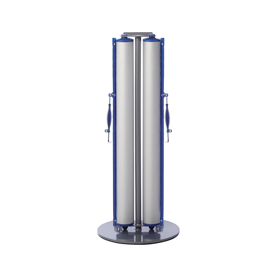 Bilingual Area Temporarily Closed Dual Mobile Stanchion