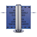 Bilingual Area Temporarily Closed Dual Mobile Stanchion