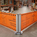 Bilingual Area Temporarily Closed Dual Mobile Stanchion