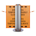 Bilingual Area Temporarily Closed Dual Mobile Stanchion