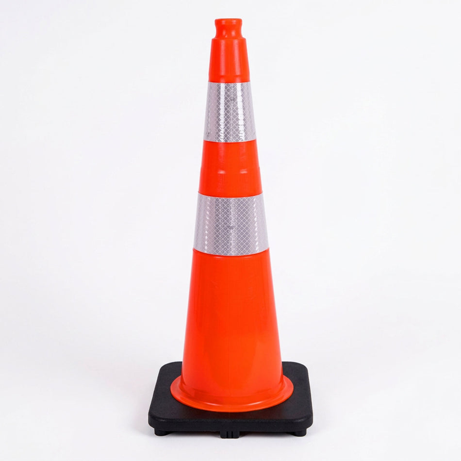 28" Performance Slim Line Traffic Cone with Reflective Bands