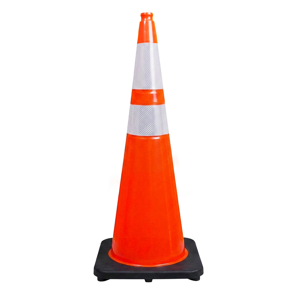 36" Performance Traffic Cone with Reflective Bands & 10 lb Base