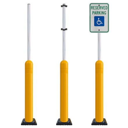 78" Flex Sign Post with Fixed Base