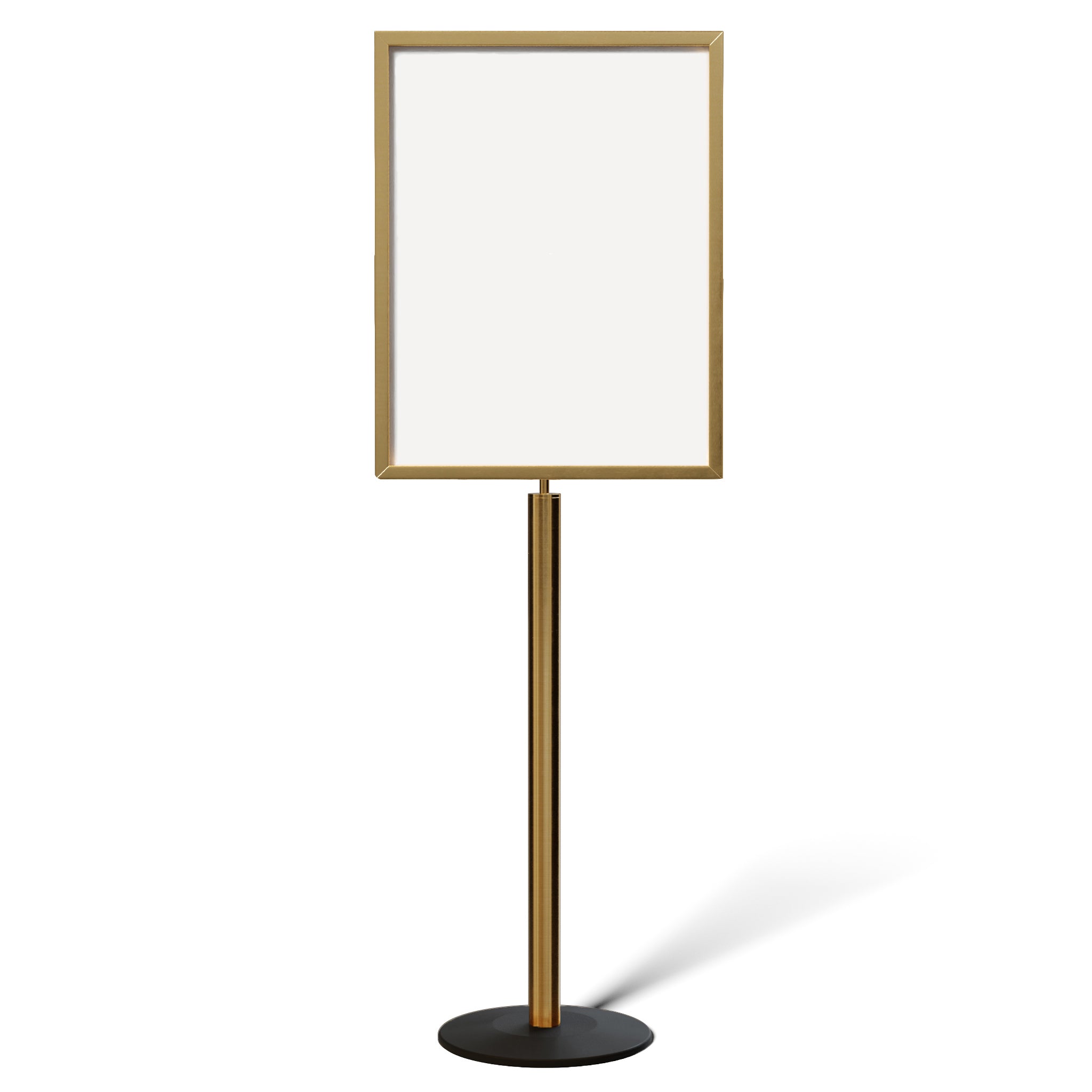 VKF Renzel USA Corp. Unico Base Sign Stand,Freestanding Aluminum Sign  Holder, 4 Clamping Width, Holds Oversized Signs Up To 1.125 Inches Thick.  Great For Trade Shows, Stores