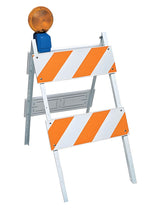 Metal Leg and Plastic Panel Barricade - Type II Traffic Barricades