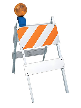 Metal Leg and Plastic Panel Barricade - Type I Traffic Barricades