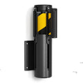 Wall Mounted Retractable Belt Barrier Fixed, Black Steel Case, 8.5 Ft. and 11 Ft. Belts - CCW Series WMB-120