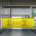 Bilingual Area Temporarily Closed Mounted Barrier