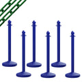 Medium Duty Plastic Stanchion Posts and Chain Kit with (6) Posts and 50 Ft. of Chain - Montour Line