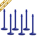 Medium Duty Plastic Stanchion Posts and Chain Kit with (6) Posts and 50 Ft. of Chain - Montour Line