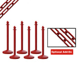 Medium Duty Plastic Stanchion Posts and Chain Kit with (6) Posts and 50 Ft. of Chain - Montour Line