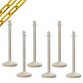 Medium Duty Plastic Stanchion Posts and Chain Kit with (6) Posts and 50 Ft. of Chain - Montour Line