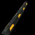 6ft Rubber Parking Block with Black and Yellow Stripes Kit