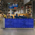 Bilingual Area Temporarily Closed Single Mobile Stanchion