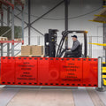 Bilingual Area Temporarily Closed Single Mobile Stanchion