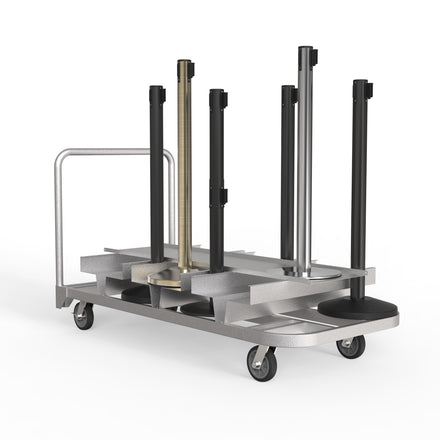 Vertical Stanchion Storage Cart, 18 Post - Montour Line