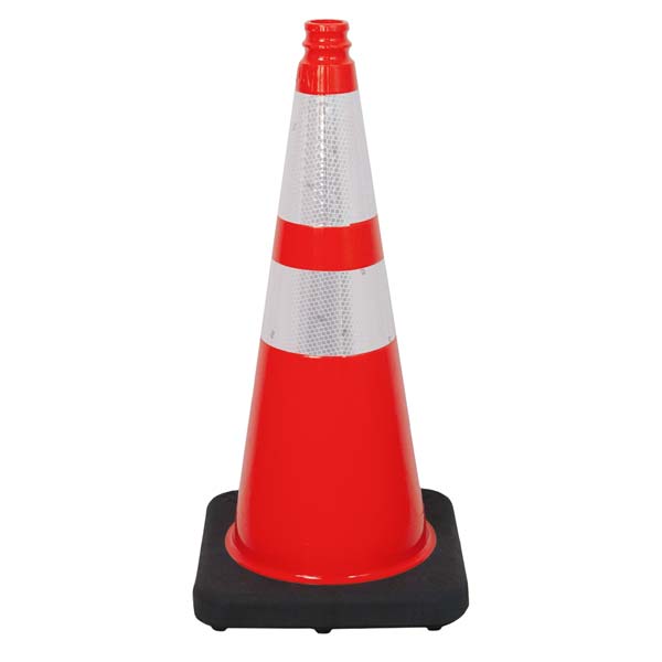 28" Orange Traffic Cone with Gorilla Grip Handle
