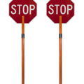 Rigid Stop/Stop Paddle Sign with Handle & Staff