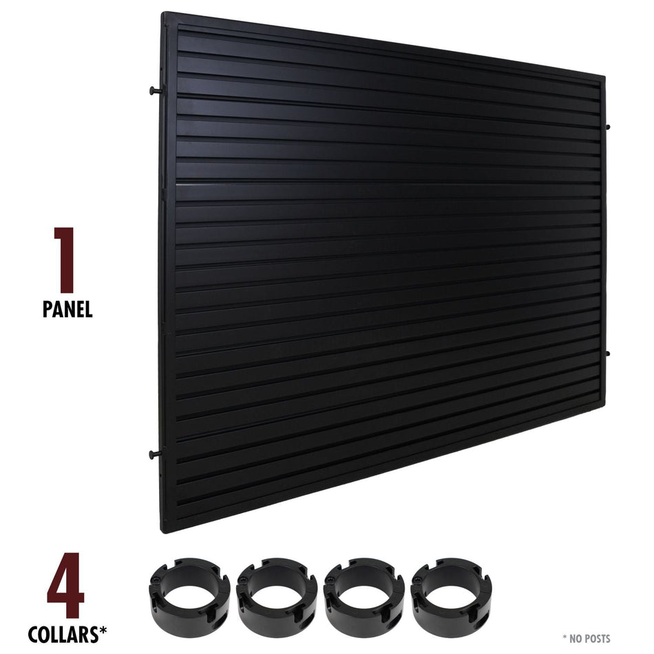 Aluminum Slatwall Merchandising Panel with Collars - Queue & Checkout Display - Crowd Control Warehouse
