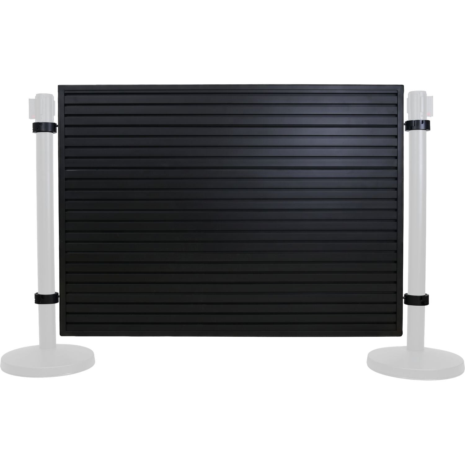 Aluminum Slatwall Merchandising Panel with Collars - Queue & Checkout Display - Crowd Control Warehouse