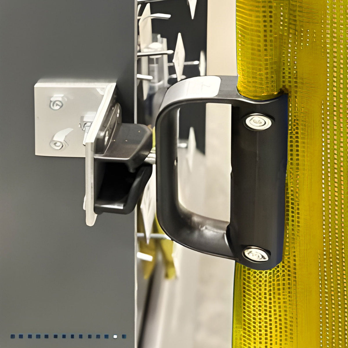 Bilingual Area Temporarily Closed Mounted Barrier - Crowd Control Warehouse