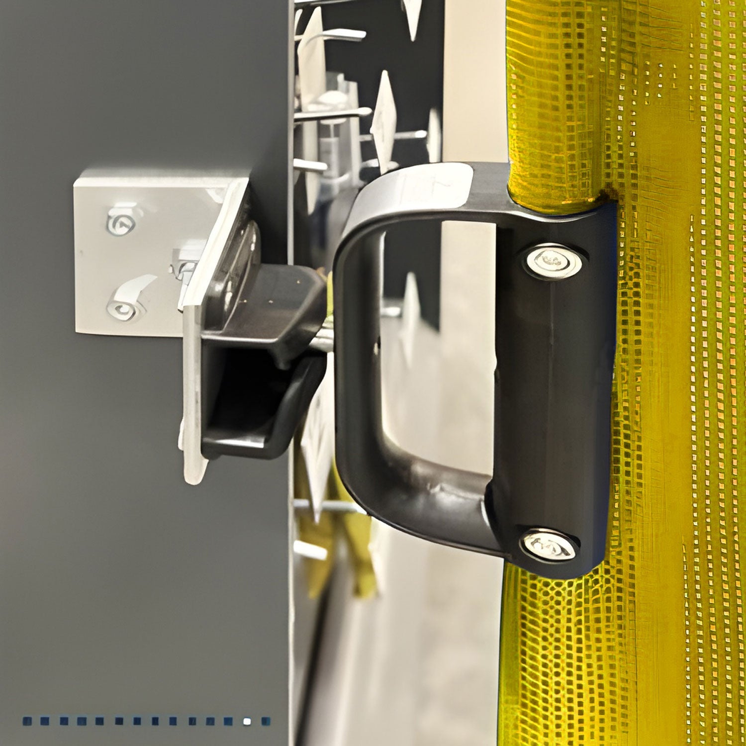 Bilingual Area Temporarily Closed Mounted Barrier - Crowd Control Warehouse