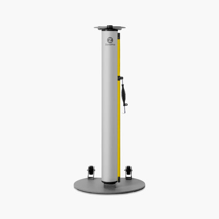 Bilingual Area Temporarily Closed Single Mobile Stanchion - Crowd Control Warehouse