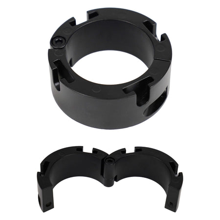 Black Aluminum Slatwall Collar - Stanchion Post Mounting Collar - Crowd Control Warehouse