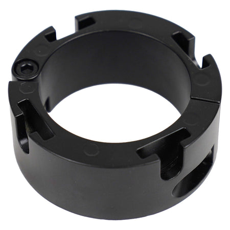 Black Aluminum Slatwall Collar - Stanchion Post Mounting Collar - Crowd Control Warehouse