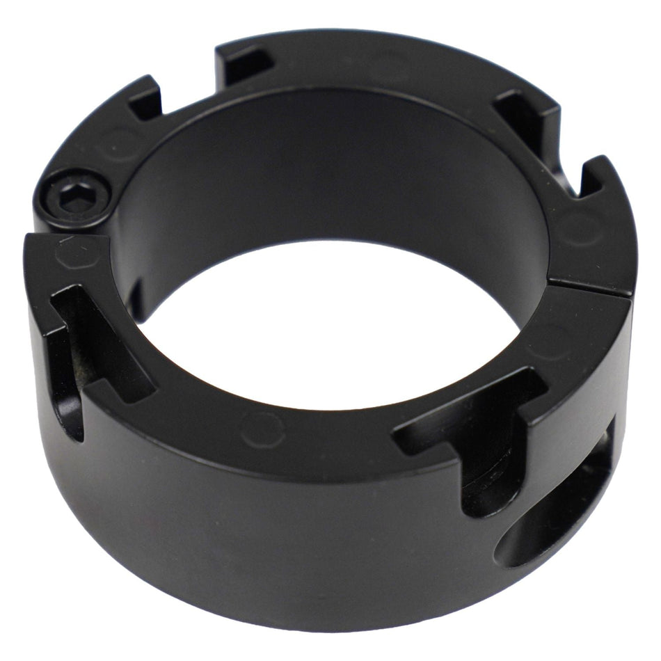 Black Aluminum Slatwall Collar - Stanchion Post Mounting Collar - Crowd Control Warehouse