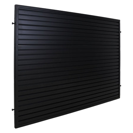 Black Aluminum Slatwall Panel (Panel Only) - Replacement & Expansion for Queue Displays - Crowd Control Warehouse