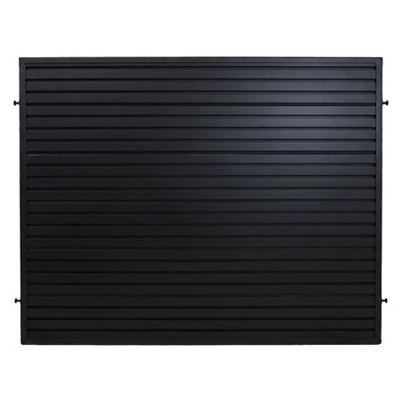 Black Aluminum Slatwall Panel (Panel Only) - Replacement & Expansion for Queue Displays - Crowd Control Warehouse