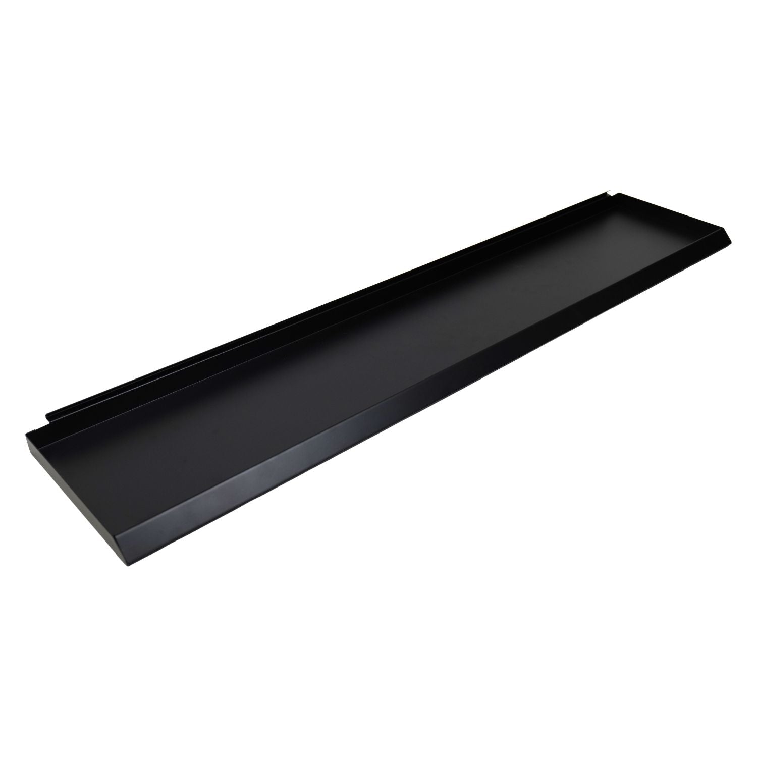 Black Slatwall Shelf - 22" & 49" | Queue & Checkout Display Accessory - Crowd Control Warehouse