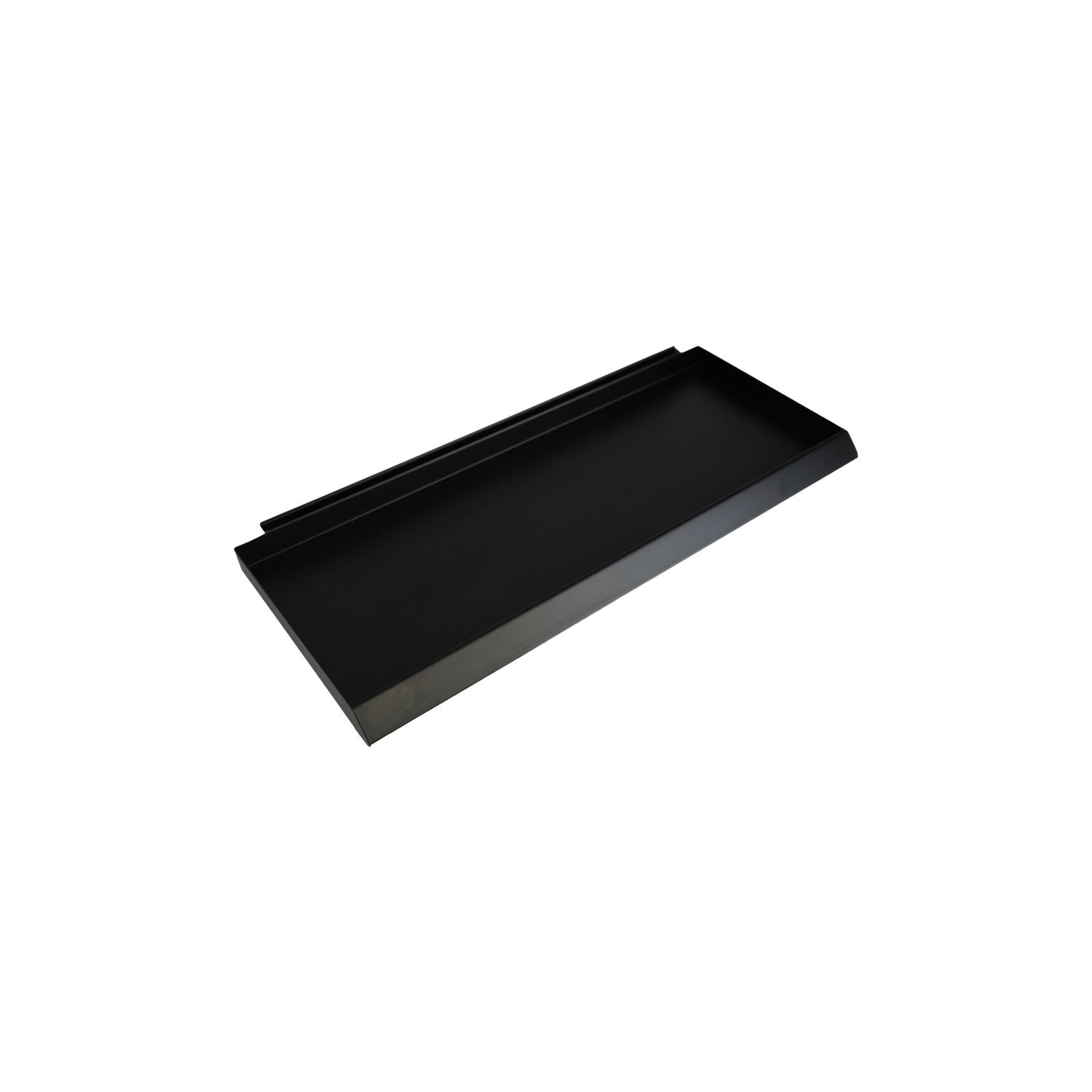 Black Slatwall Shelf - 22" & 49" | Queue & Checkout Display Accessory - Crowd Control Warehouse