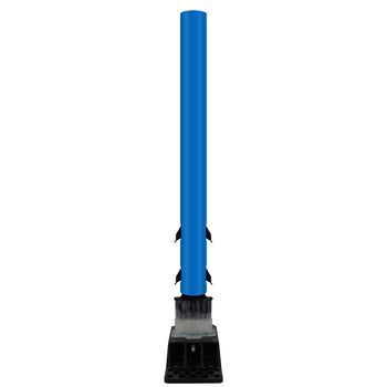 FlexStake Center Line Surface Mount Base Traffic Delineator - Blue Tubular Post with Reflective Options