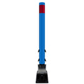 FlexStake Center Line Surface Mount Base Traffic Delineator - Blue Tubular Post with Reflective Options