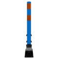 FlexStake Center Line Surface Mount Base Traffic Delineator - Blue Tubular Post with Reflective Options