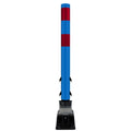 FlexStake Center Line Surface Mount Base Traffic Delineator - Blue Tubular Post with Reflective Options