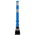 FlexStake Center Line Surface Mount Base Traffic Delineator - Blue Tubular Post with Reflective Options