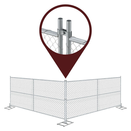 Chain Link Fence Kit - 6 Ft. tall x 10 Ft. Wide - Trafford Industrial - Crowd Control Warehouse