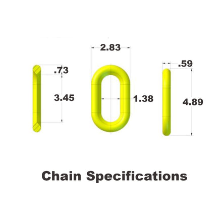 5.0 in. Heavy Duty Plastic Chain - Standard Colors