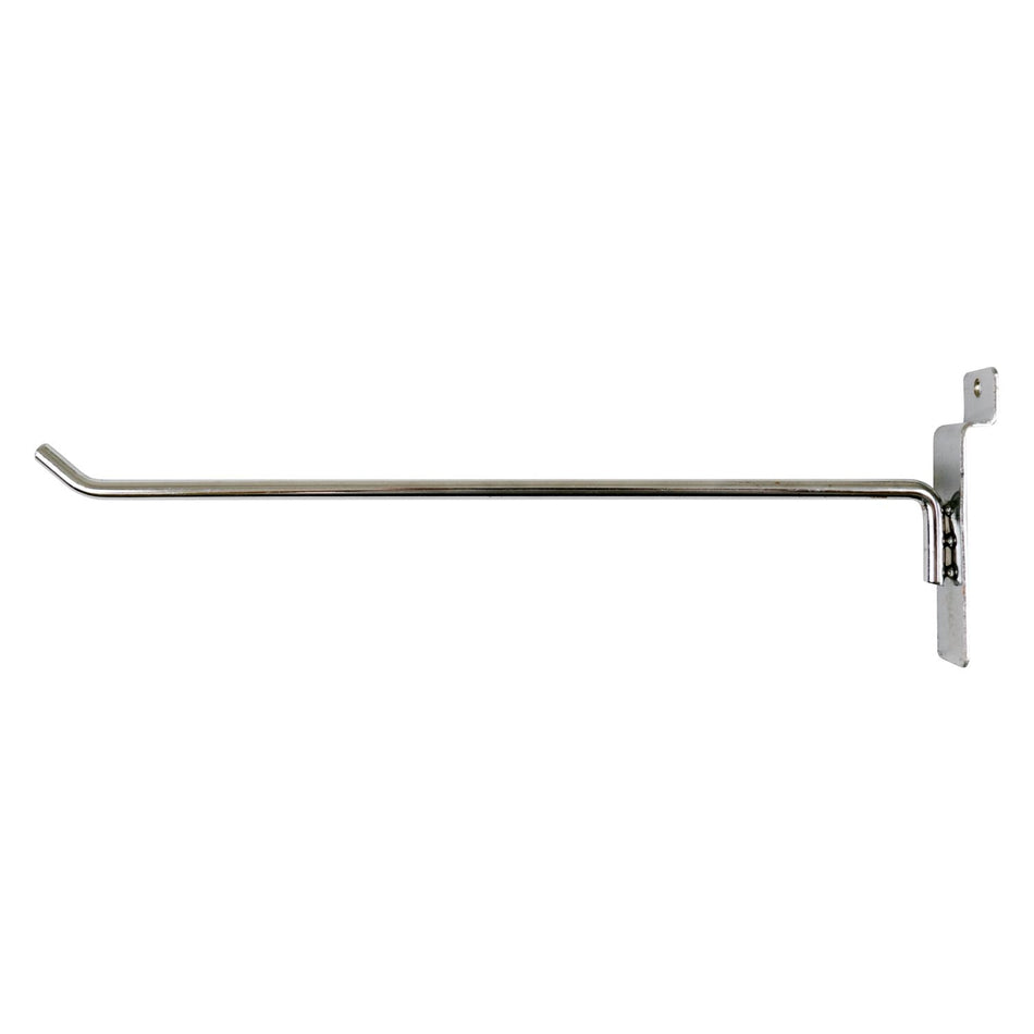 Chrome Slatwall Hooks | 4" 6" 8" 10" Display Accessory - Crowd Control Warehouse