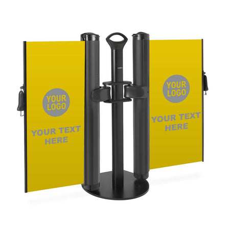 Custom Printed Mobile and Wall - Mounted Retractable Safety Barriers - Crowd Control Warehouse