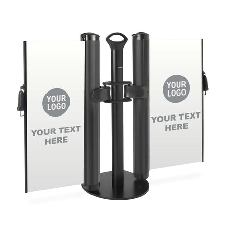 Custom Printed Mobile and Wall - Mounted Retractable Safety Barriers - Crowd Control Warehouse