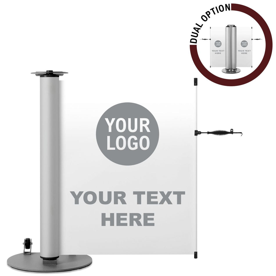 Custom Single and Dual Mobile Stanchion Banner - Crowd Control Warehouse
